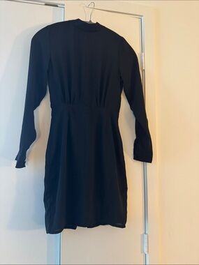 ASOS Black Long-Sleeve Midi Dress